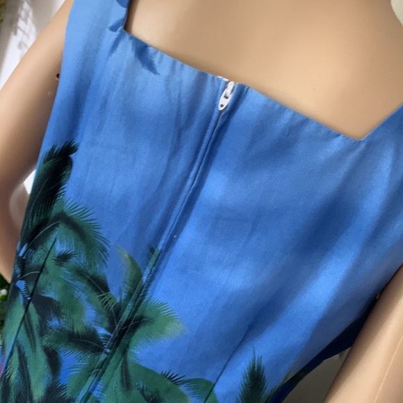 Shannon Marie square neckline Hawaiian mini dress L - Picture 8 of 12
